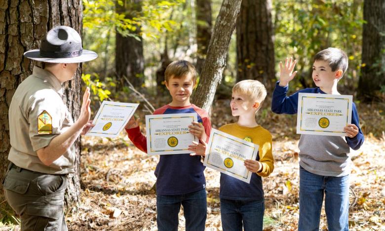 The Arkansas State Parks Explorer conservation program. Photo by Will Newton.