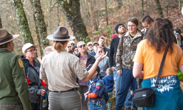 Park program at Petit Jean State Park. Programs and events take place throughout the year at Arkansas State Parks. Photo by Kirk Jordan.
